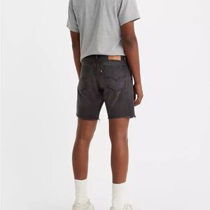 Levi's 501 93 Original Black Jean Cut Off Shorts Raw Hem 30 Black Gray